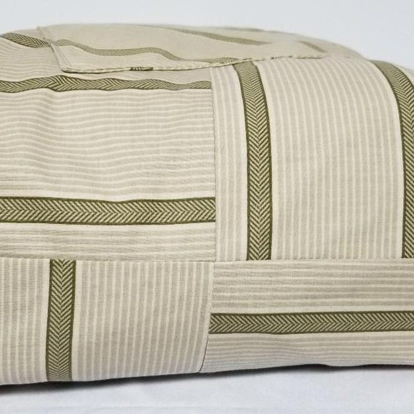 Handmade Green Line Tote Bag - Picture 3 of 4